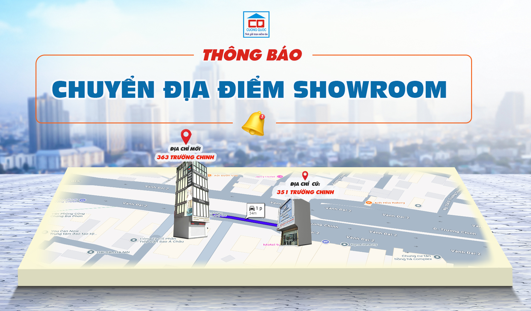 Thông báo chuyển showroom