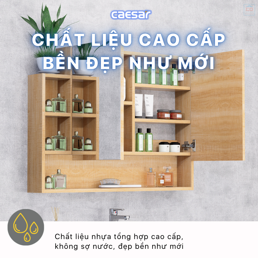 Chất liệu tủ gương Caesar EM01100W7V
