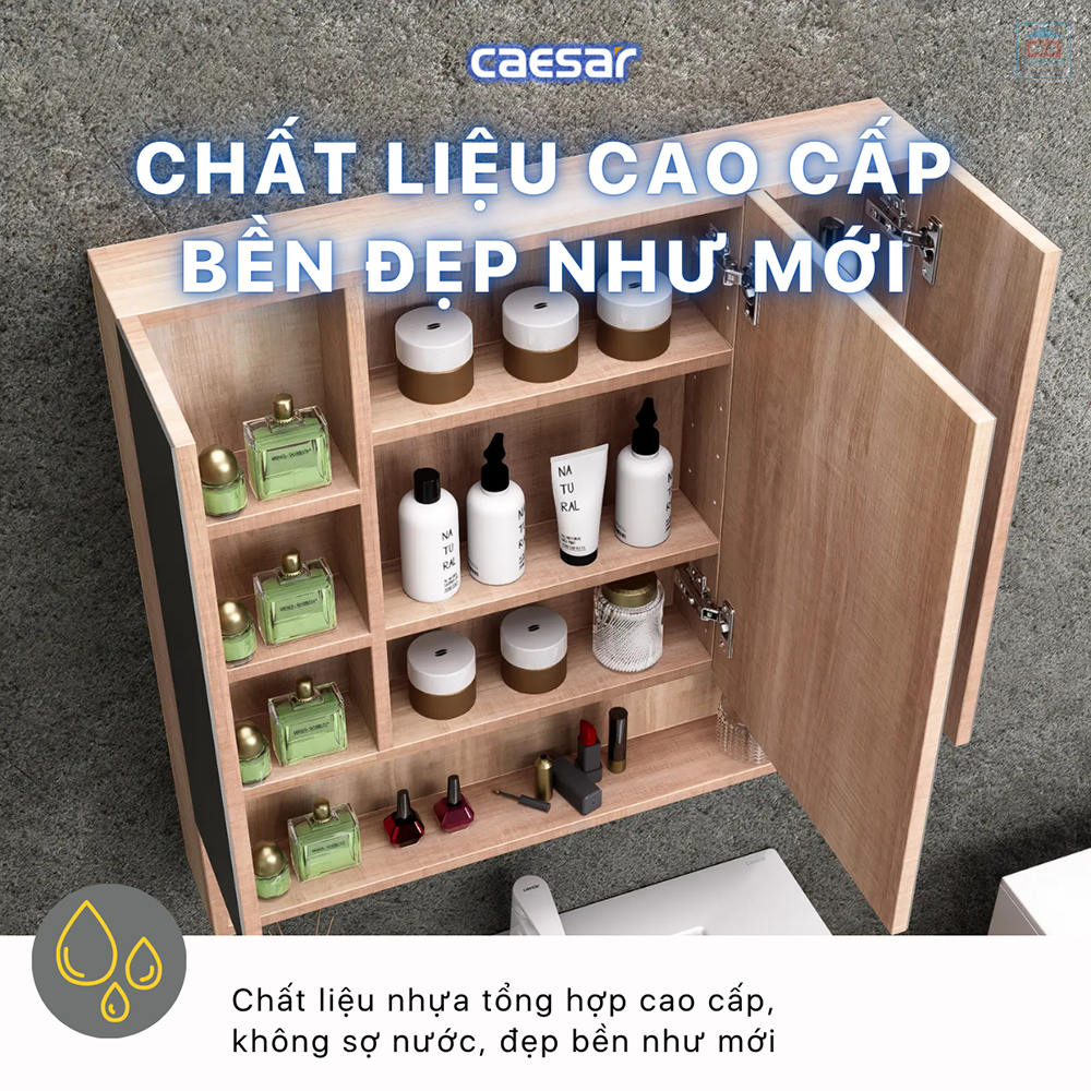 Chất liệu tủ gương Caesar EM1180W7V