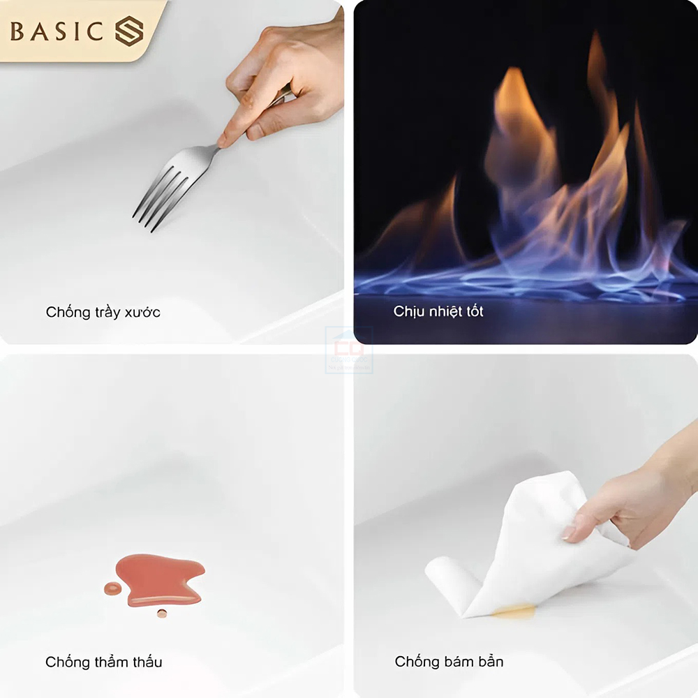 Ưu điểm của chậu rửa bát bằng sứ Basic