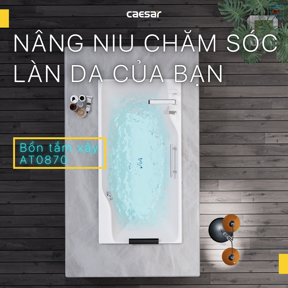 Bồn tắm xây Caesar AT0870