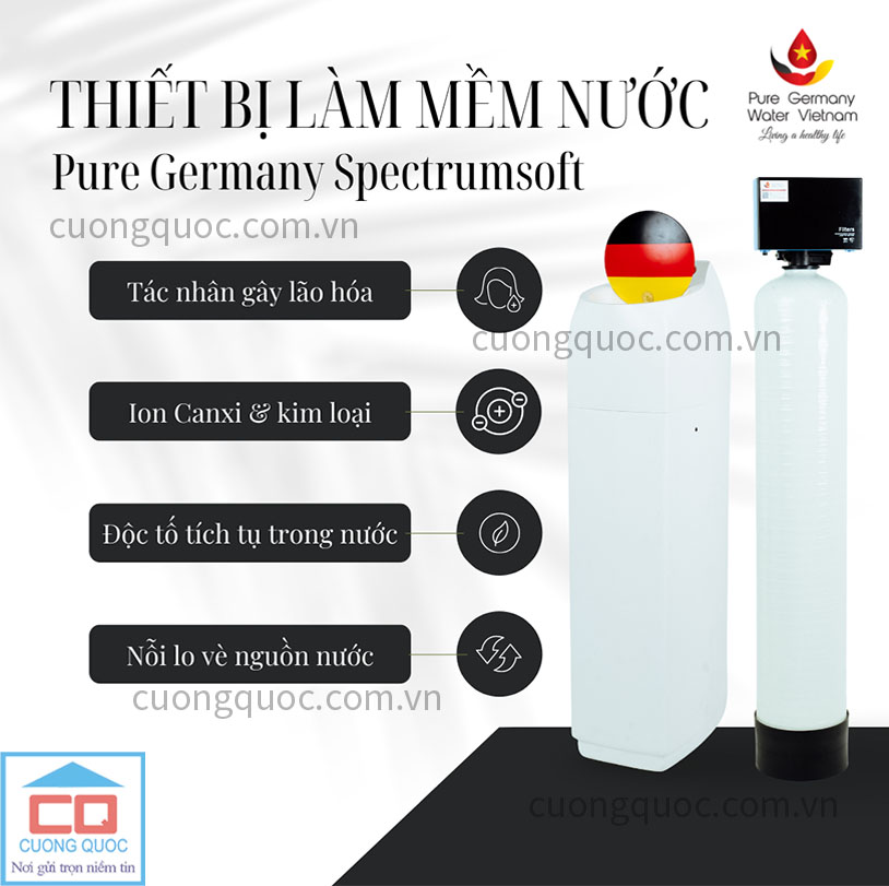 Bộ làm mềm nước Pure Germany Spectrumsoft chính hãng