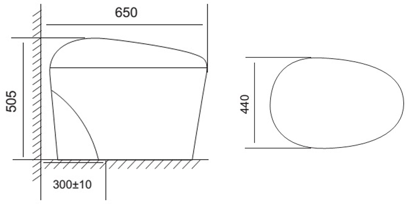 Bản vẽ kỹ thuật bồn cầu Viglacera V95