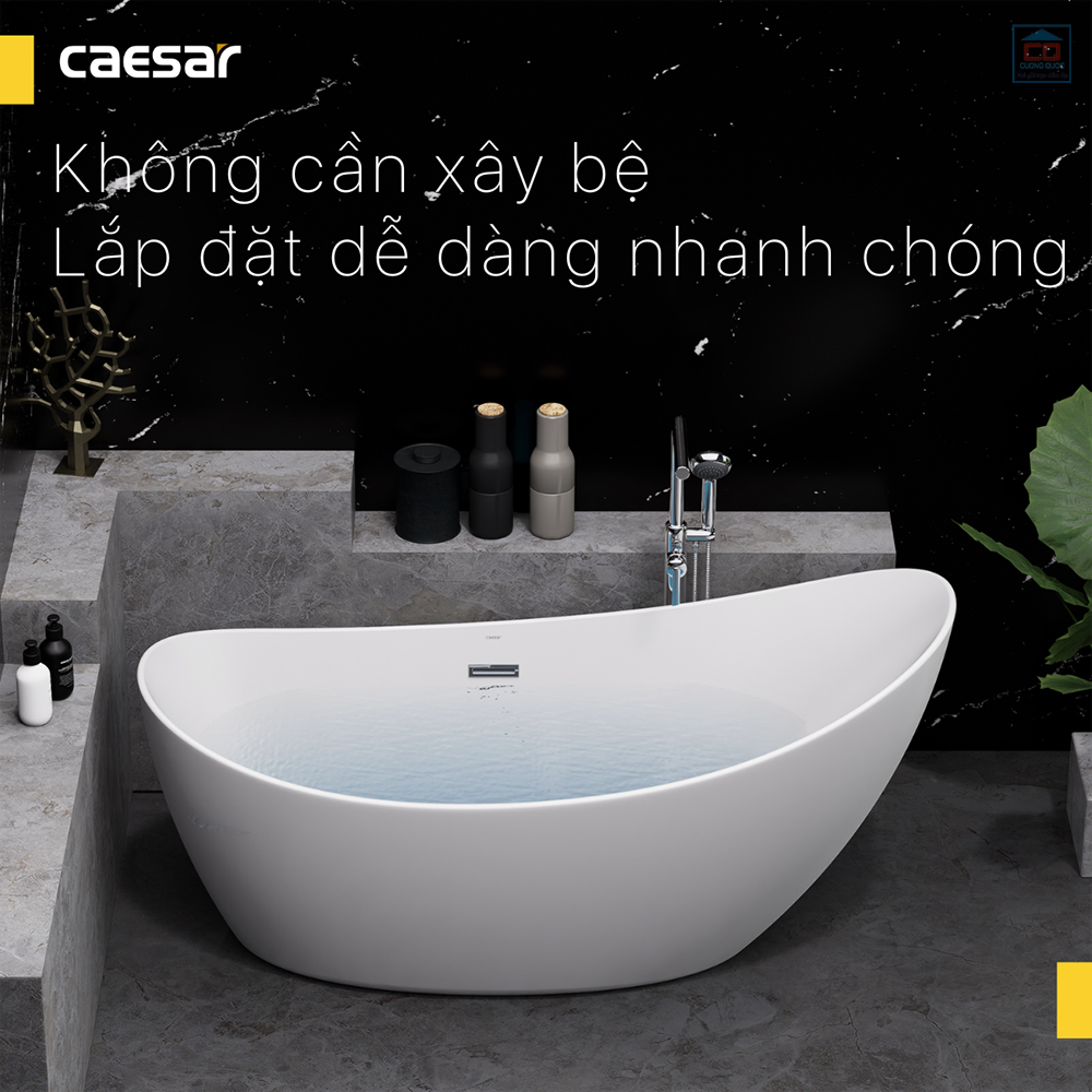 Bồn tắm Caesar KT1170 lắp đặt dễ dàng