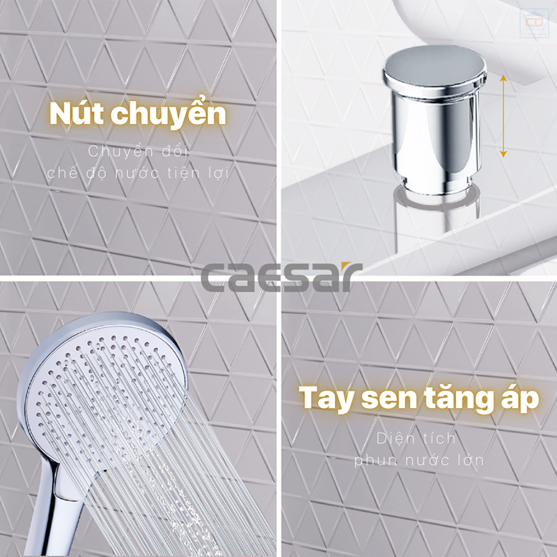 Vòi sen gắn tường Caesar S503C