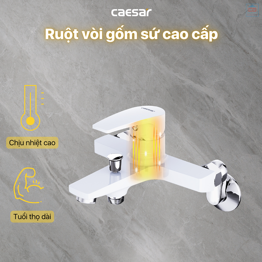 Sen tắm Caesar S393CW lõi gốm sứ