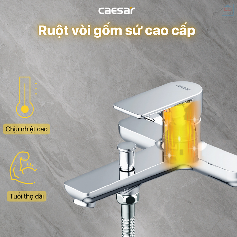 Sen tắm Caesar S503C lõi gốm sứ