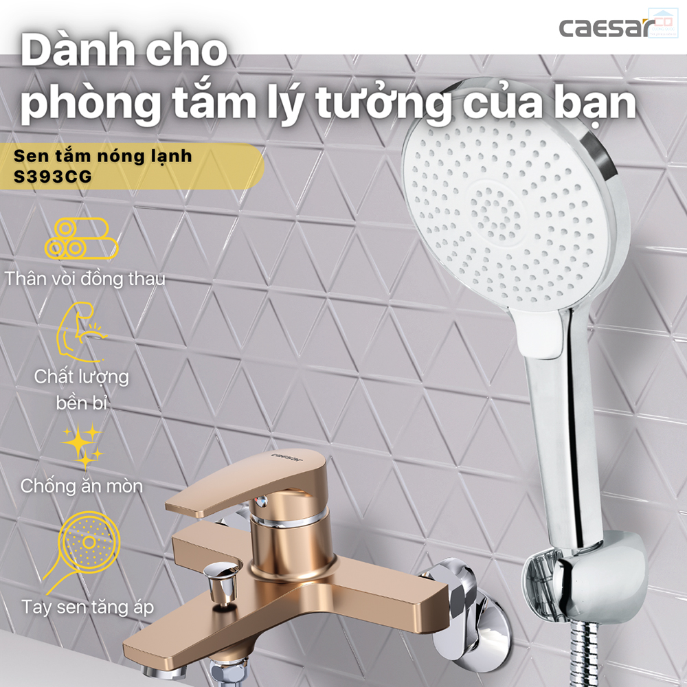 Sen tắm nóng lạnh Caesar S393CG