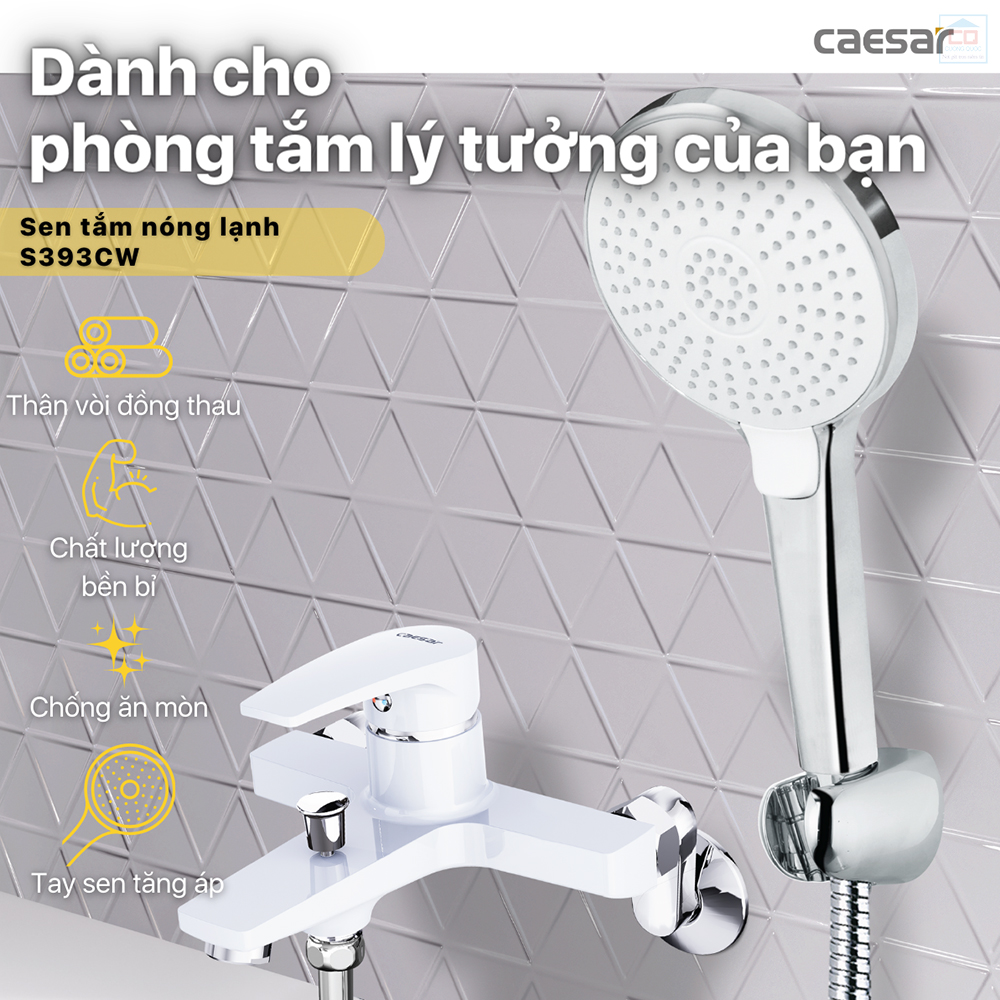 Sen tắm nóng lạnh Caesar S393CW
