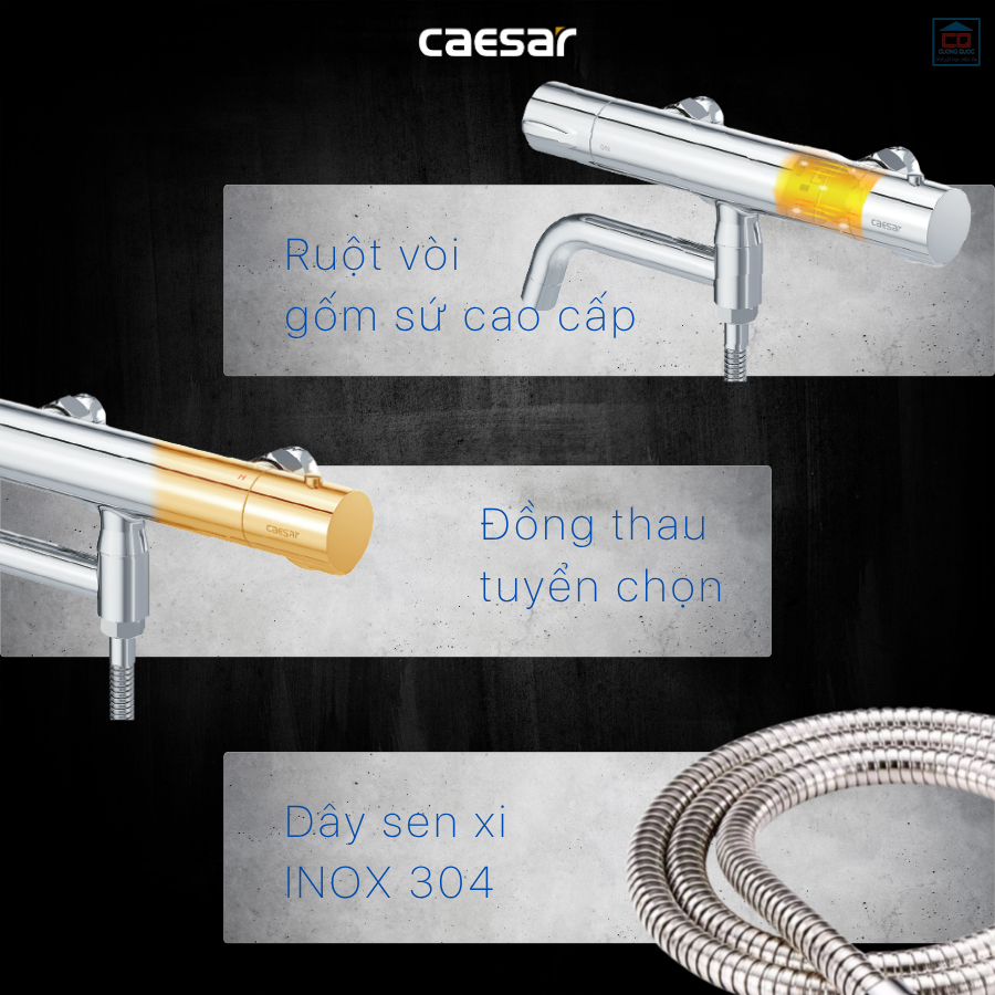 Chất liệu sen tắm Caesar TS620