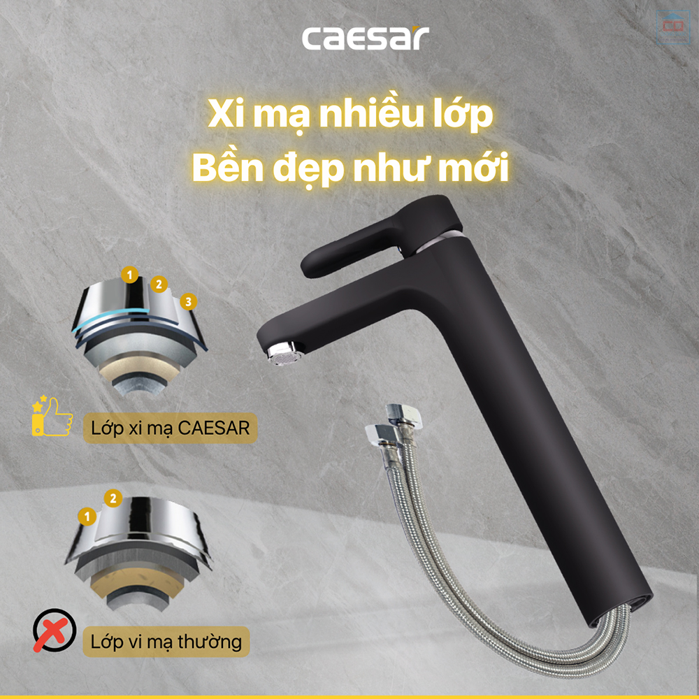 Vòi lavabo Caesar B571CBU xi mạ