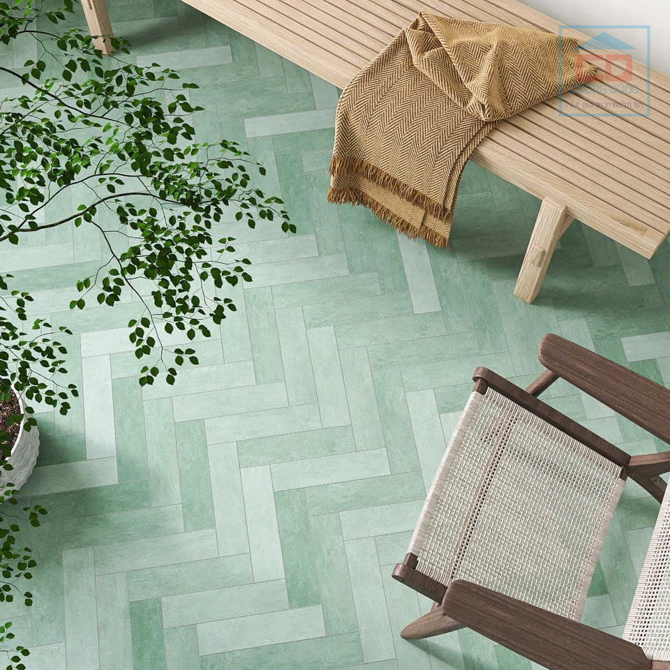 Phối cảnh gạch thẻ porcelain MD7534M06B