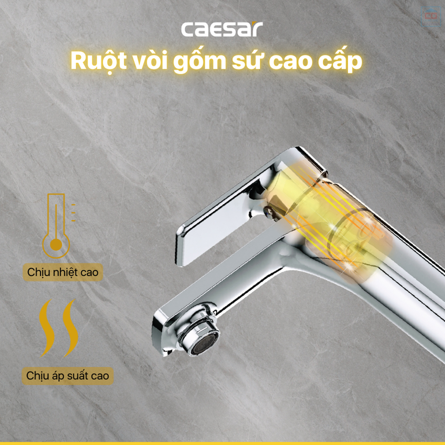 Vòi lavabo nóng lạnh Caesar B500CU