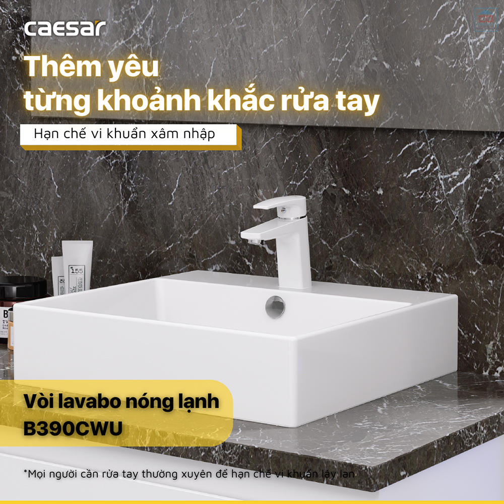 Vòi lavabo nóng lạnh Caesar B390CWU