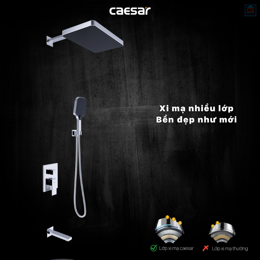 Sen tắm âm tường Caesar BS659