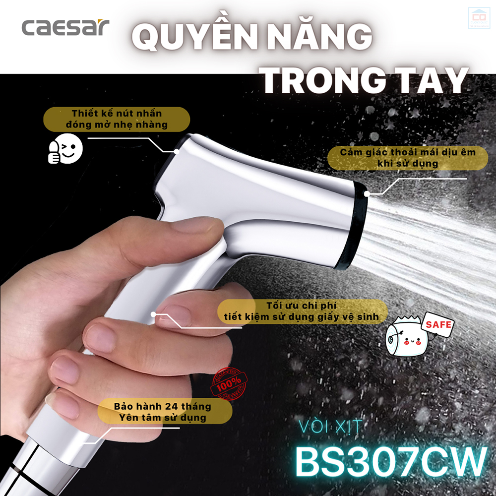 Vòi xịt bồn cầu Caesar BS307CW