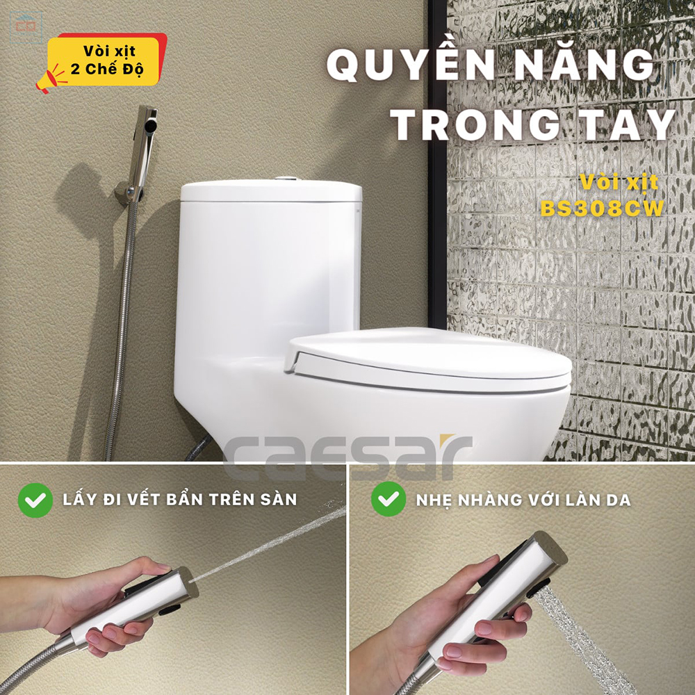 Vòi xịt bồn cầu Caesar BS308CW