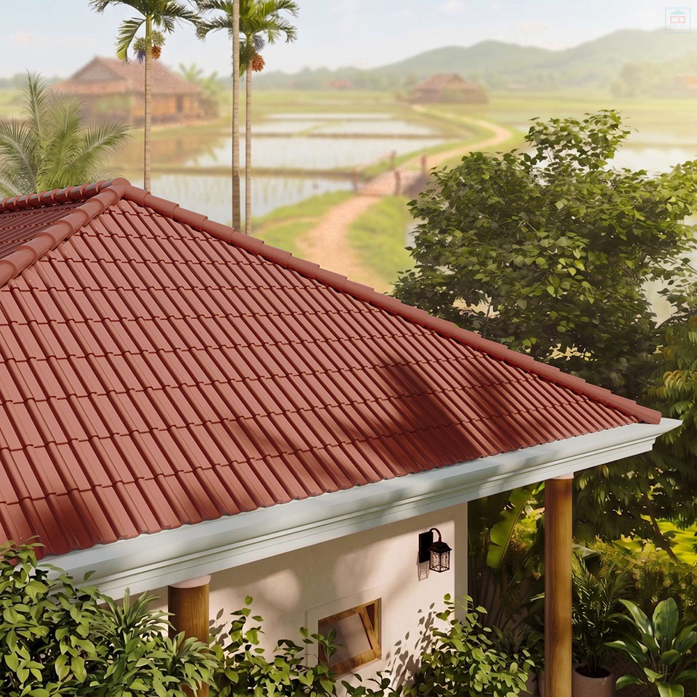 Phối cảnh ngói lợp Viglacera SE08