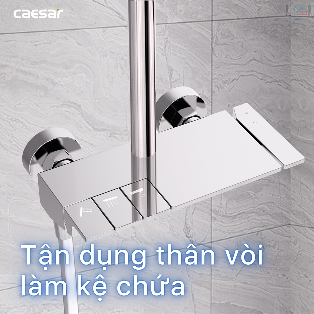 Kệ thân vòi sen tắm Caesar S688C