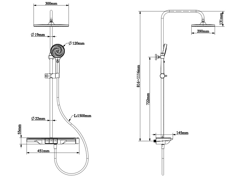 Bản vẽ kỹ thuật sen c&acirc;y Caesar S658C