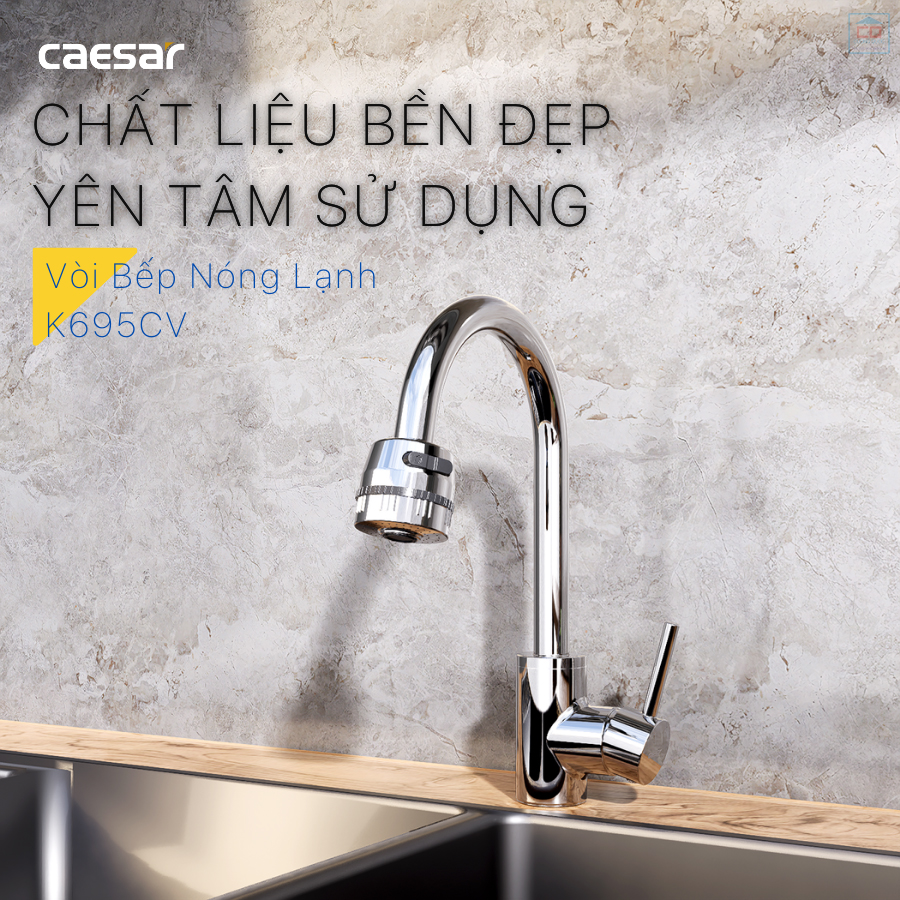 Vòi bếp nóng lạnh Caesar K695CV