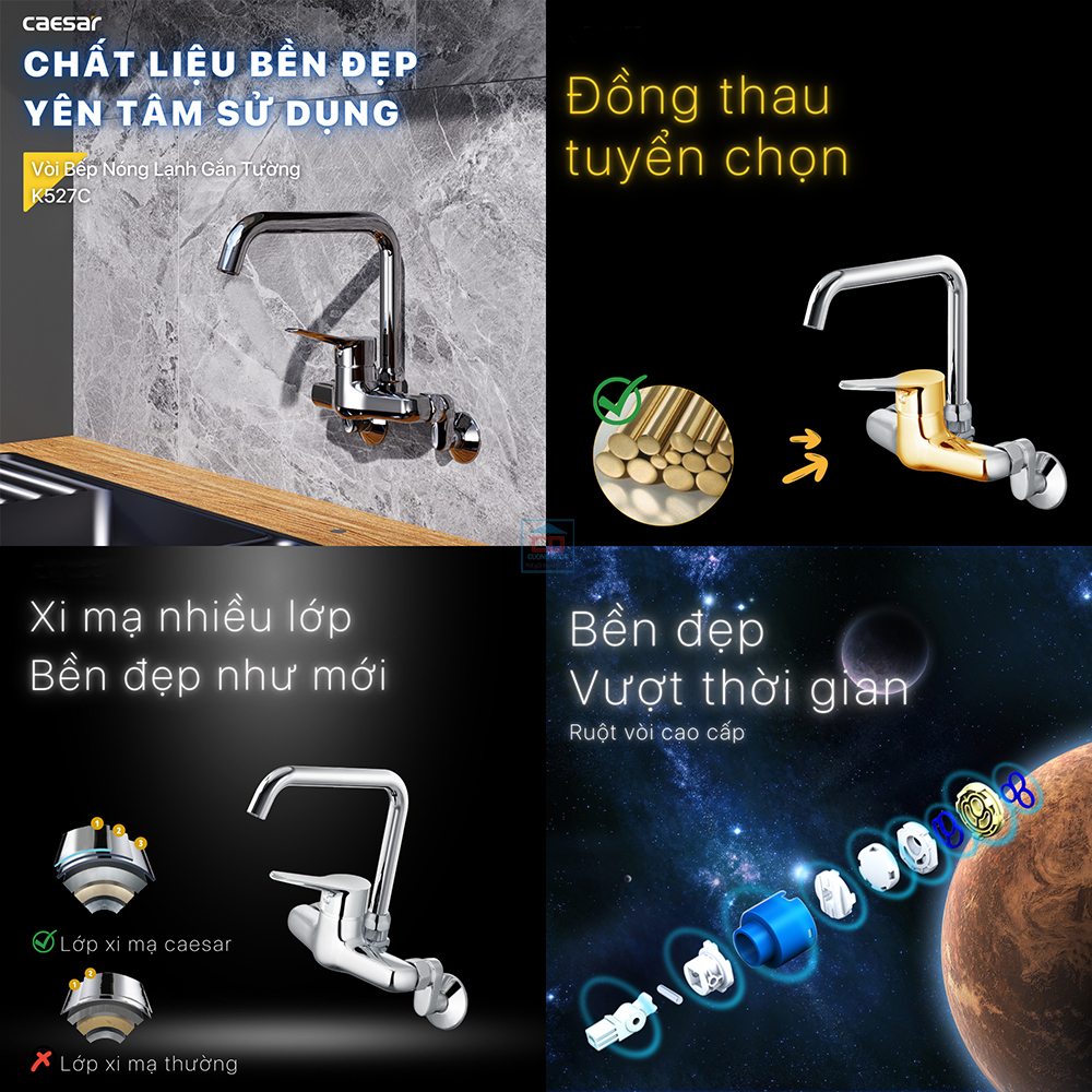 Vòi rửa bát Caesar K527C