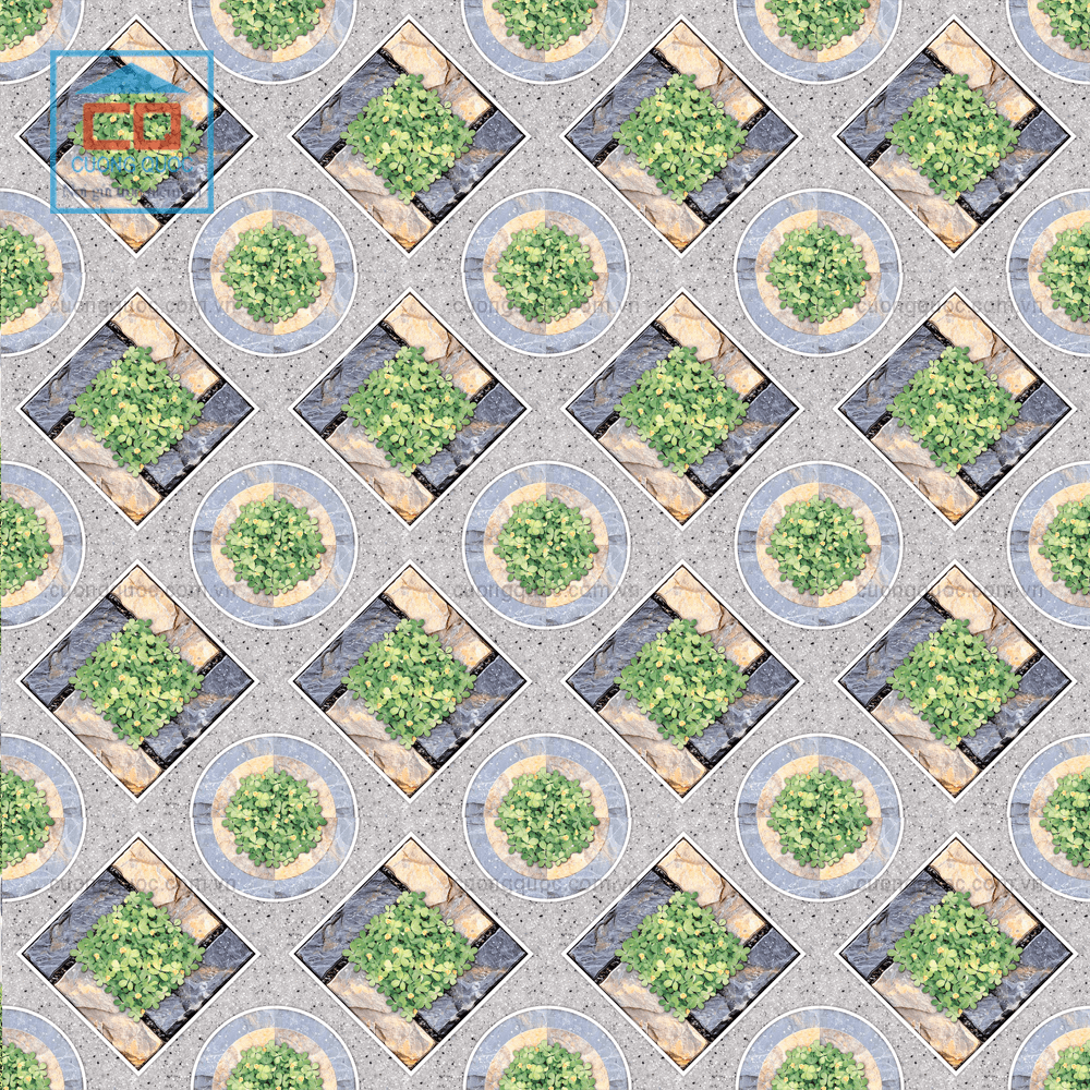 Phối gạch l&aacute;t s&acirc;n vườn Viglacera SG503 cao cấp