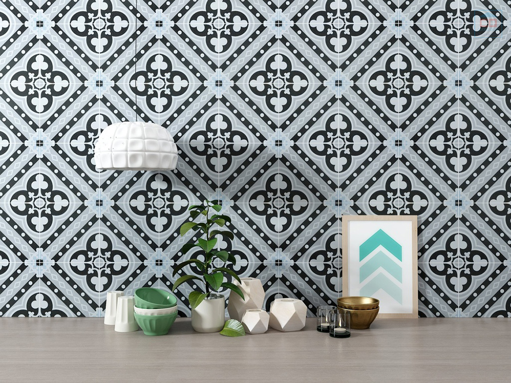 Phối cảnh gạch bông DC211