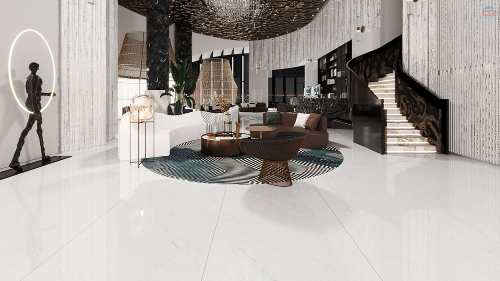 Phối cảnh gạch 1200x2400 Eurotile VUK X01P