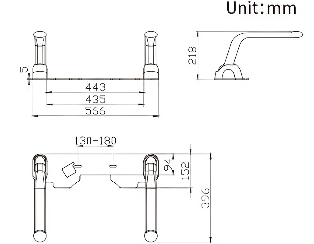 Bản vẽ kỹ thuật tay vịn Basic SA002