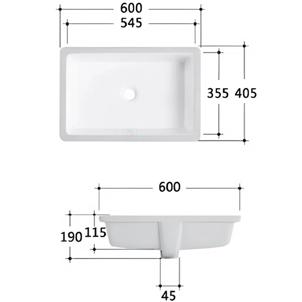 Bản vẽ kỹ thuật lavabo Bancoot L204