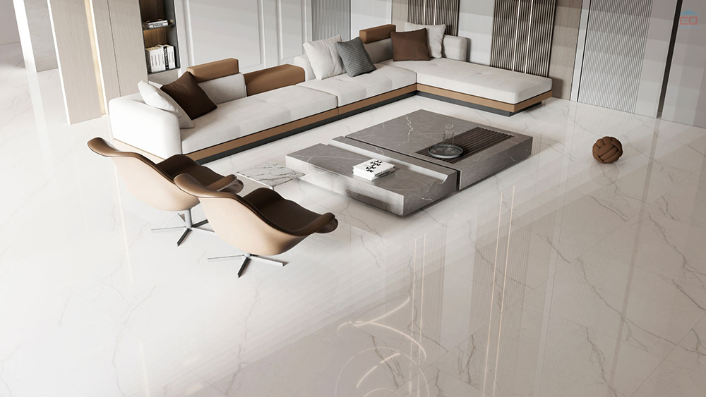 Phối cảnh gạch tấm lớn Eurotile PLA S01P