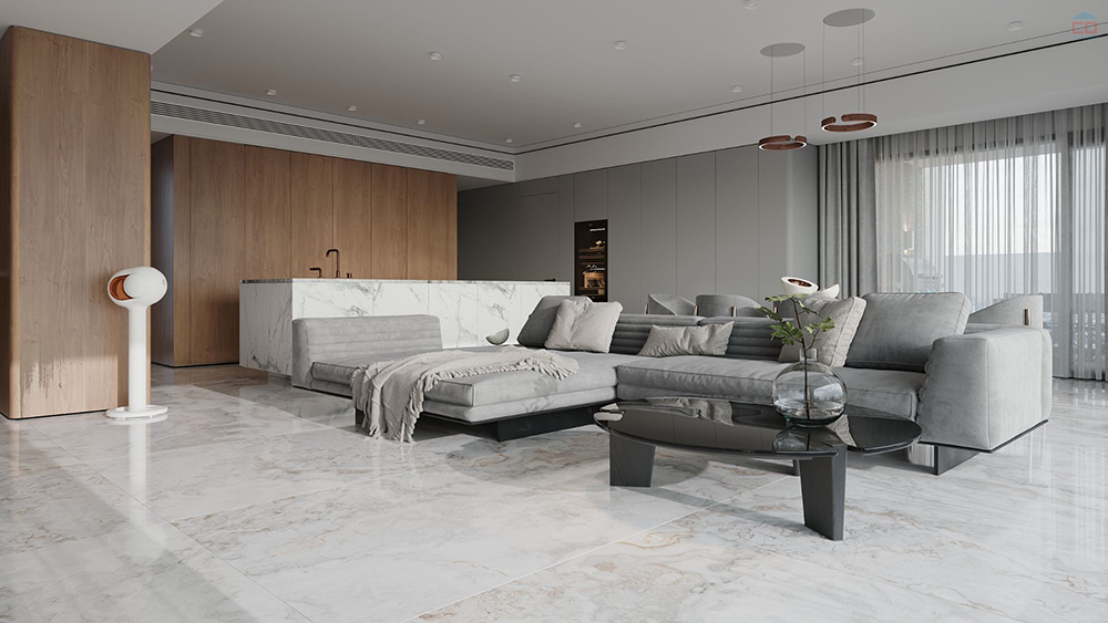 Phòng mẫu gạch 1200x1200 Eurotile DOP S01G
