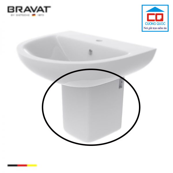 Chân ngắn chậu lavabo cao cấp Bravat CY04008W-A-ENG