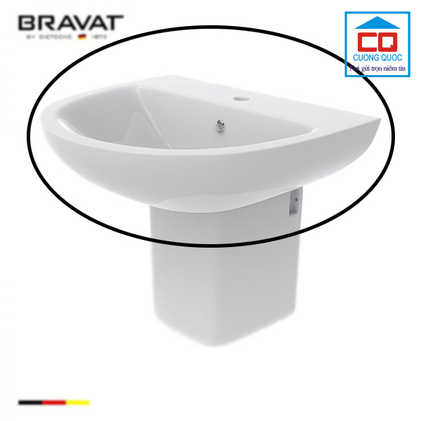 Chậu rửa mặt lavabo cao cấp Bravat CX04008W-1A-ENG