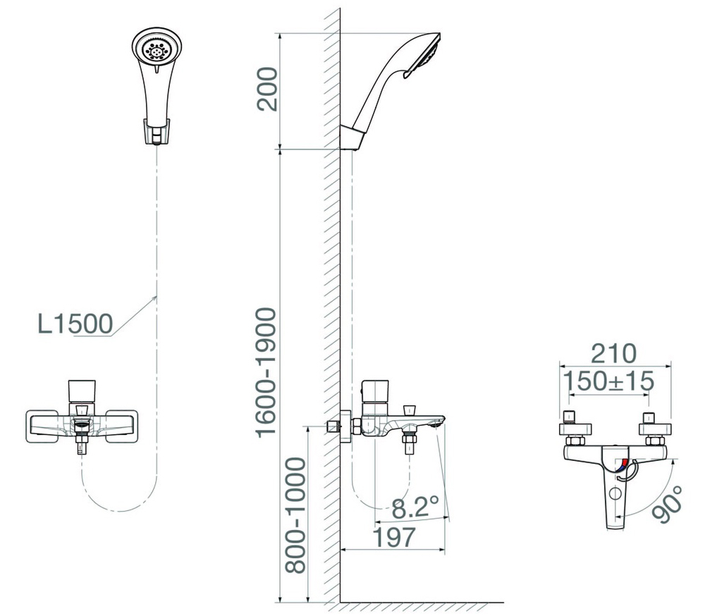Thông số kỹ thuật sen tắm Viglacera VG536