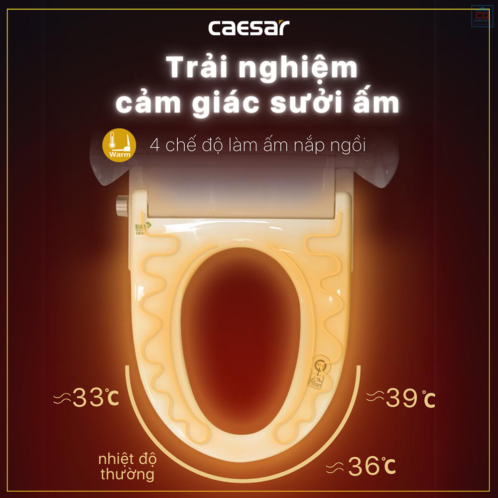 Nắp bồn cầu Caesar TAF512H sưởi ấm