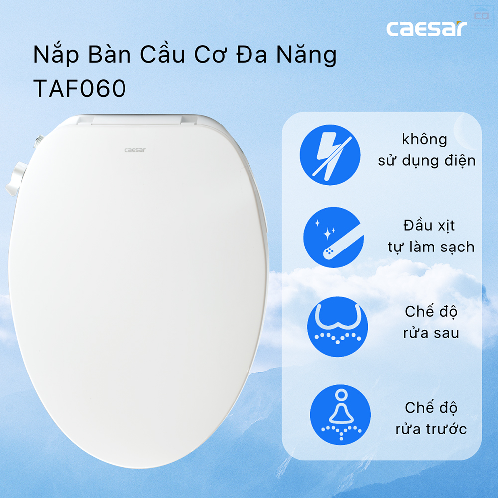Nắp bồn cầu cơ Caesar TAF060