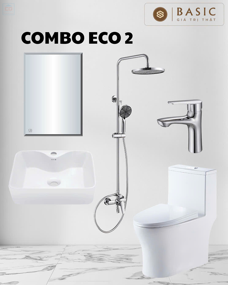 Combo phòng tắm Basic Eco 2