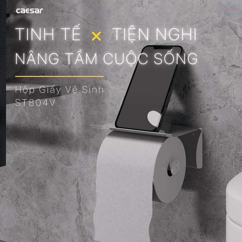 Cài giấy vệ sinh Caesar ST804V
