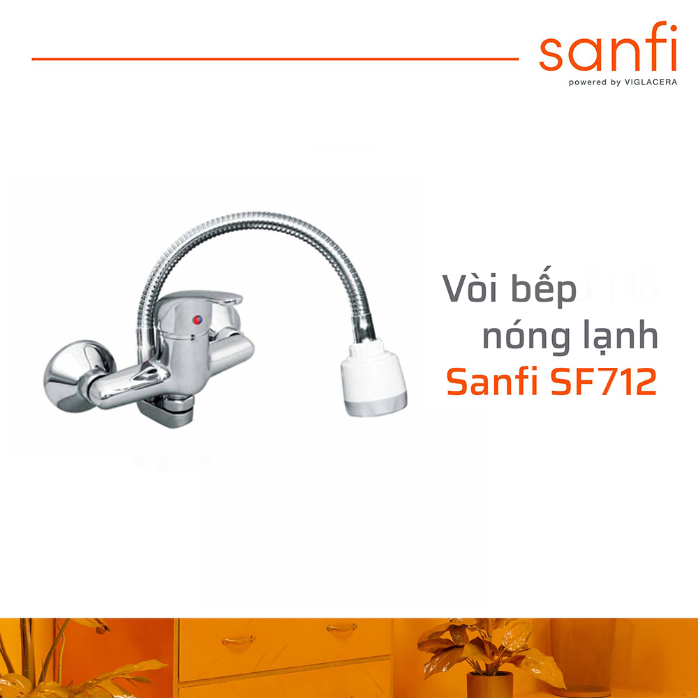 Vòi bếp nóng lạnh Sanfi SF712 cần mềm
