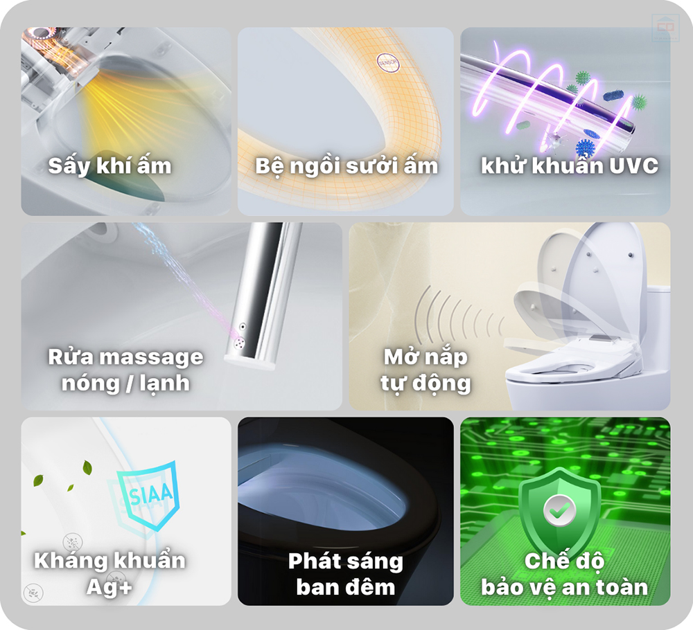 Tính năn nắp bồn cầu Caesar TAF610H