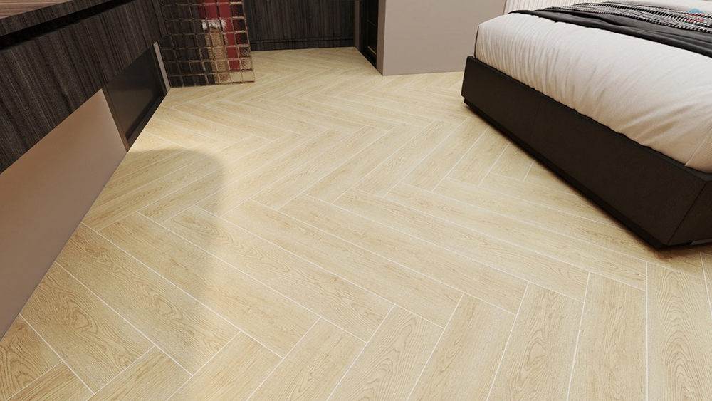 Phối cảnh gạch vân gỗ Eurotile MCH M02