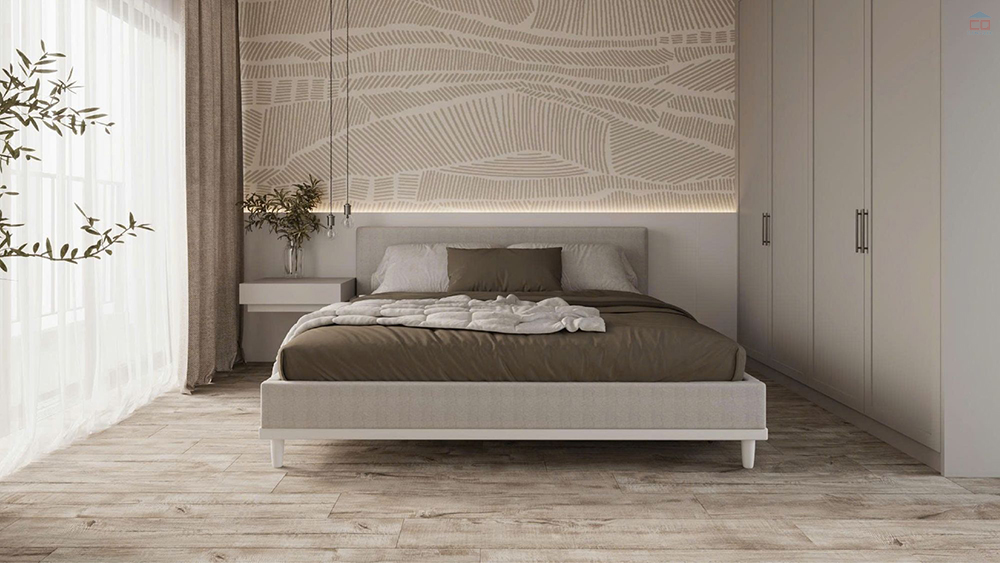 Phối cảnh gạch vân gỗ Eurotile MTU M01