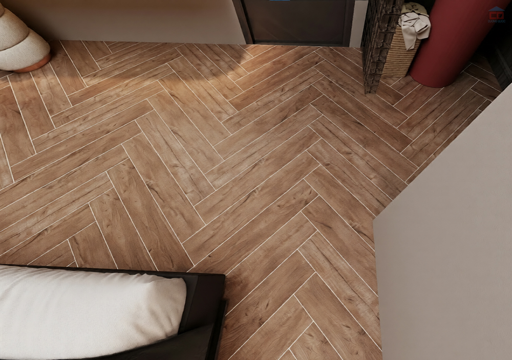 Phối cảnh gạch vân gỗ Eurotile MTU M03