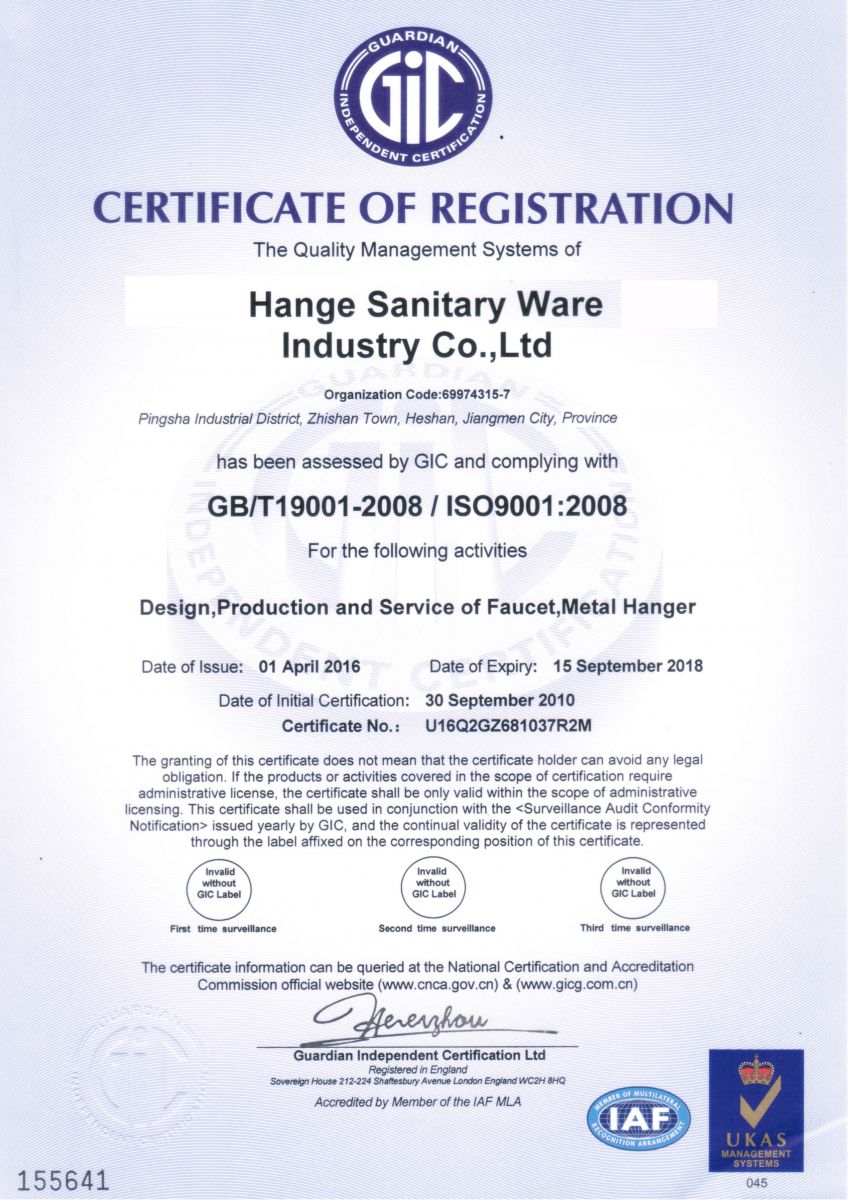 Chứng nhận chất lượng sản phẩm đạt ISO 9001