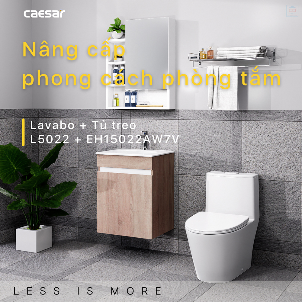 Tủ chậu lavabo Caesar L5022 + EH15022AW7V