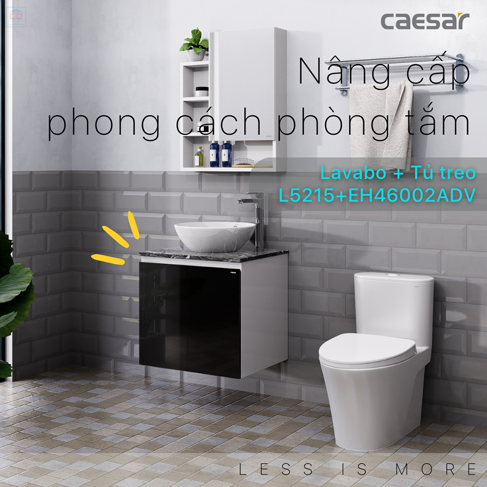 Tủ chậu lavabo Caesar L5215 + EH46002ADV