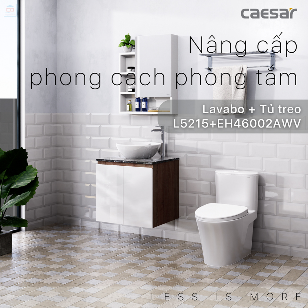 Tủ chậu lavabo Caesar L5215 + EH46002AWV