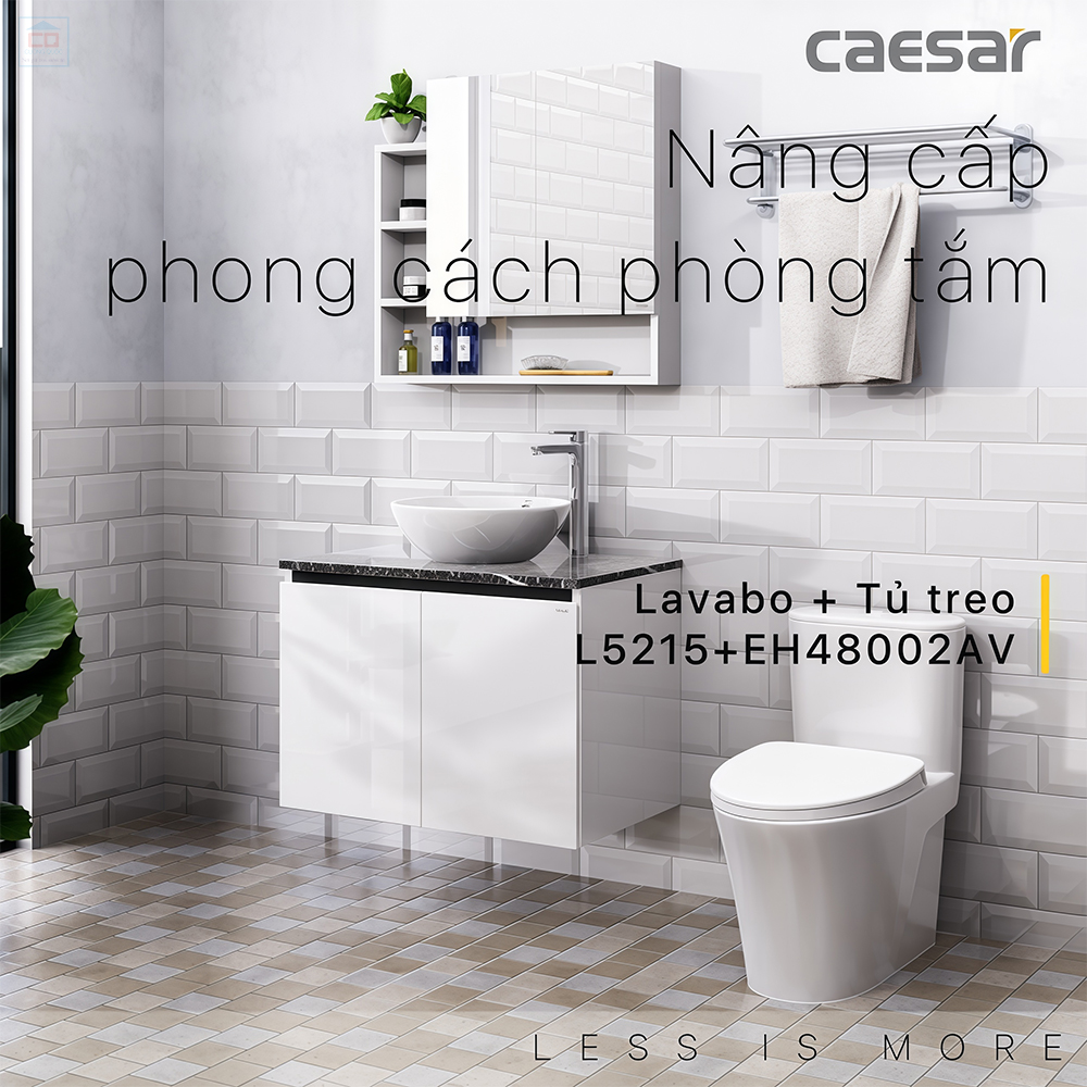 Tủ chậu lavabo Caesar L5215 + EH48002AV